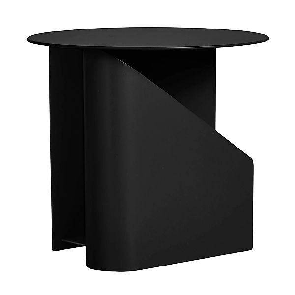 Woud - Sentrum Beistelltisch - schwarz/lackiert/H 36cm / Ø 40cm günstig online kaufen