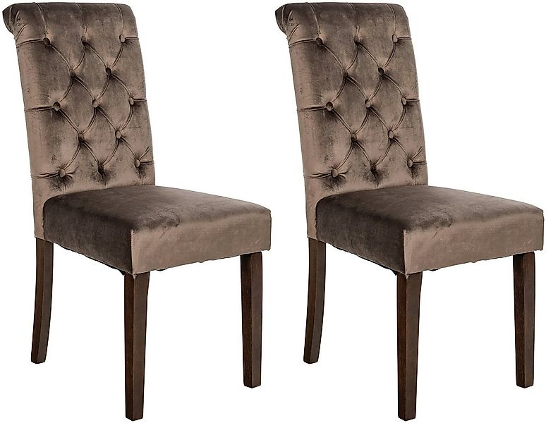 CLP Esszimmerstuhl LISBURN (2er Set, 2 St), mit Lehne im Chesterfield Desig günstig online kaufen