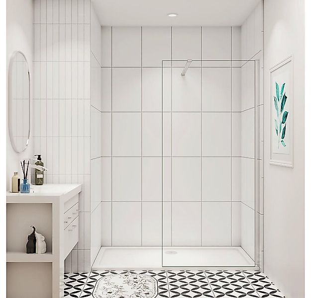 duschspa Duschwand 185cm 6mm Nano Glas Seitenwand Walk in Duschtrennwand, ( günstig online kaufen