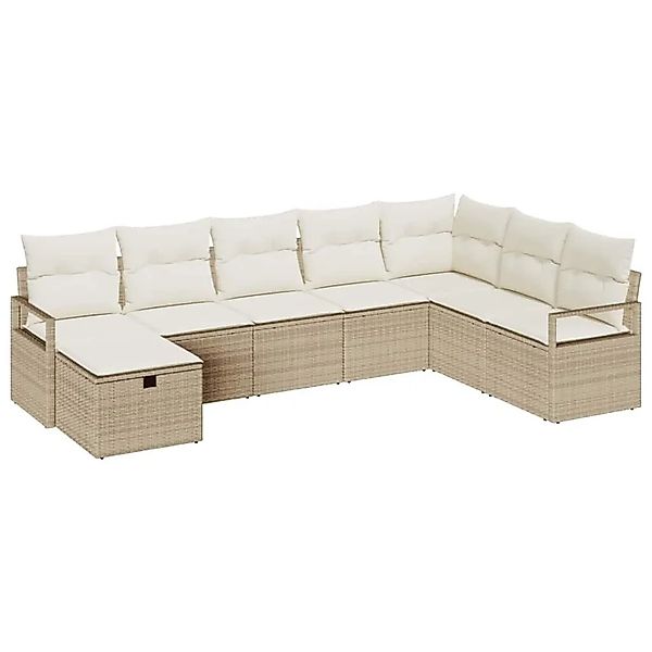 vidaXL Sofa Set mit Kissen mit Speicher Beige und Creme Poly-Rattan 3359230 günstig online kaufen