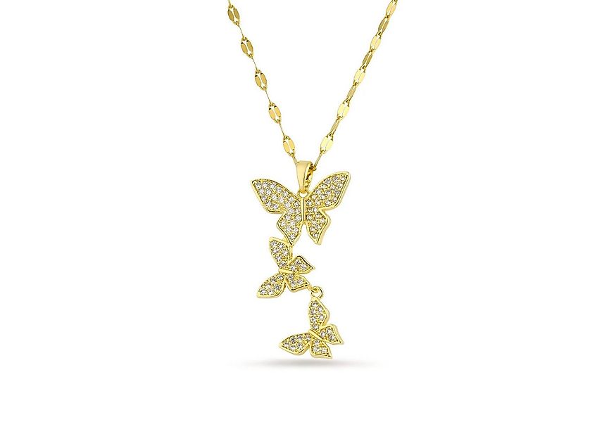 Einzelstück Charm-Kette Three Butterflies Halskette günstig online kaufen