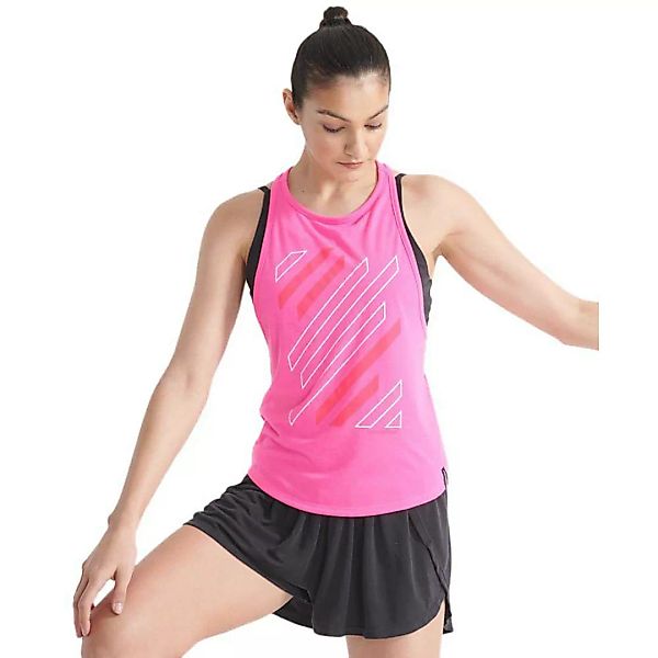 Superdry Flex Twist Back Ärmelloses T-shirt M Bright Pink günstig online kaufen
