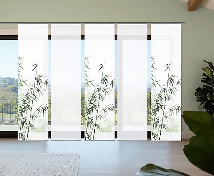 HOME in green Schiebegardine »RUFUS« Paneelwagen 5 Stk. tlg. Bambusoptik, S günstig online kaufen