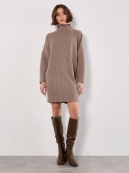 Apricot Strickkleid Cocoon Dress in Rippoptik günstig online kaufen