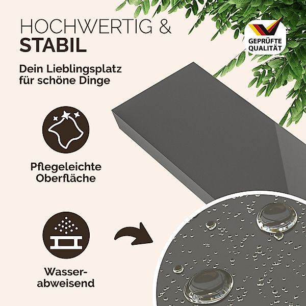 Casaria Wandboard, Grau Hängeregal mit Halterung günstig online kaufen