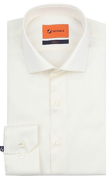 Suitable Hemd Extra Long Sleeves Twill Ecru - Größe 42 günstig online kaufen