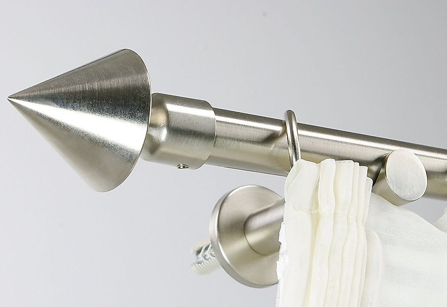 Liedeco Gardinenstange "Kegel" Ø 20 mm 1 läufig-läufig Fixmaß günstig online kaufen