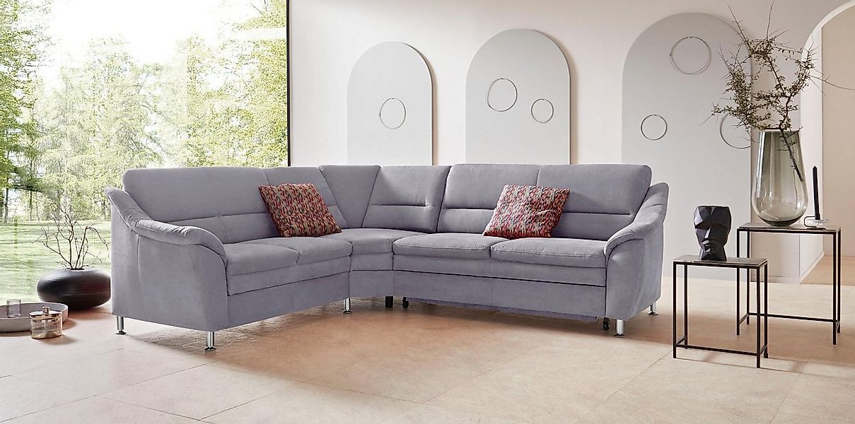 Home affaire Ecksofa "Cardoso L-Form" mit Trapezecke für mehr Sitzkomfort, günstig online kaufen