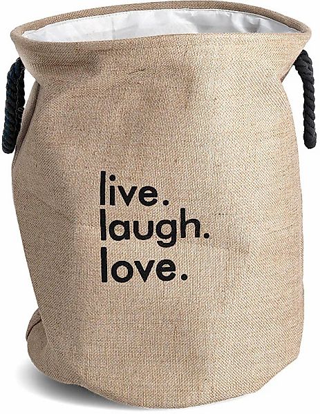 Zeller Present Wäschesack "Natural" 2 praktische Griffe, natürliche Juteopt günstig online kaufen