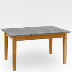 Küchentisch in Grau Kiefer massiv Landhausstil günstig online kaufen