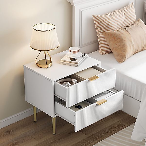 REDOM Nachttisch Kommode,Nightstand (mit 2 Schubladen günstig online kaufen
