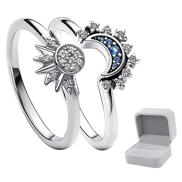 Refttenw Fingerring Paarring Set Sonne & günstig online kaufen