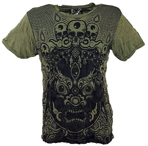 Guru-Shop T-Shirt Sure Herren T-Shirt Dämon - olive Goa Style, Festival, al günstig online kaufen