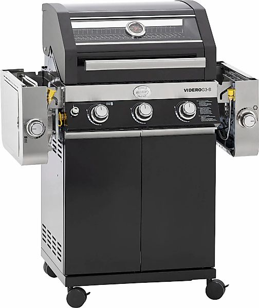 RÖSLE Gasgrill "BBQ-Station VIDERO, 25520", G3-S Schwarz, 3 Brenner, extra günstig online kaufen