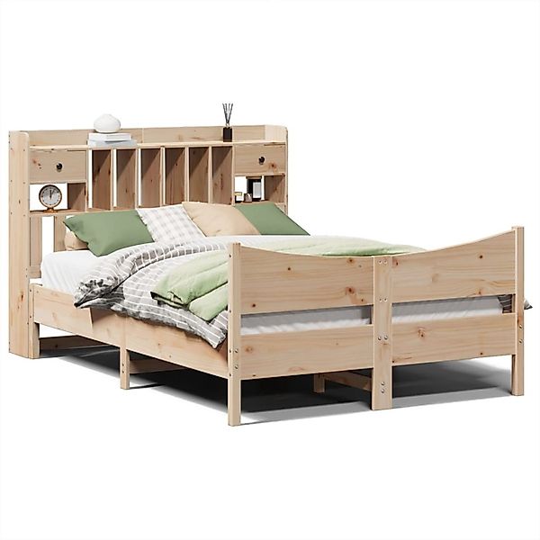 vidaXL Massivholzbett ohne Matratze 140x190 cm Kiefernholz 3323389 günstig online kaufen