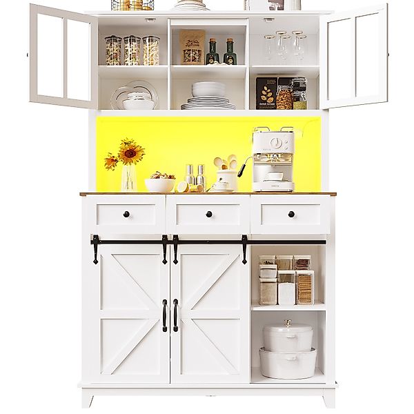 MODFU Hochschrank Multifunktionales,Sideboard (Küchenschrank mit LED-Beleuc günstig online kaufen