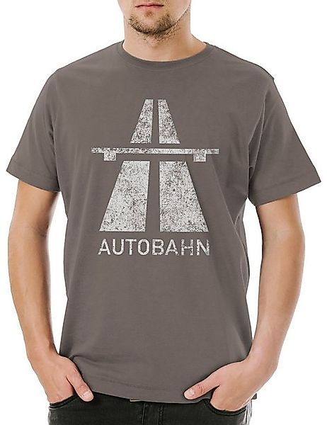 Urban Backwoods Print-Shirt Autobahn Herren T-Shirt Techno Acid Indie Sign günstig online kaufen