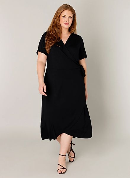 Base Level Curvy Wickelkleid "Abbie", Weich fließende Viskose-Mischqualität günstig online kaufen
