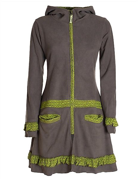 Vishes Kurzmantel Lange Fleecejacke Fleecemantel Übergangsjacke günstig online kaufen