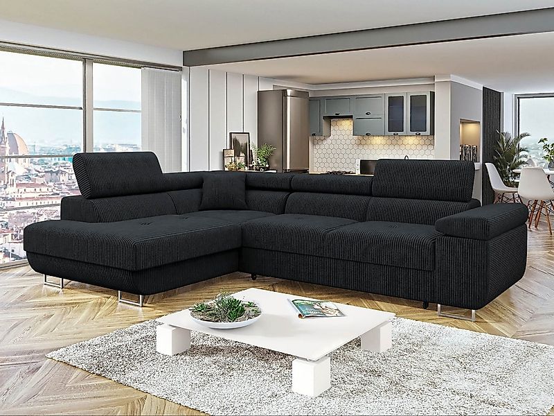 MIRJAN24 Ecksofa Torezio Cord, mit Bettkasten und Schlaffunktion, Einstellb günstig online kaufen