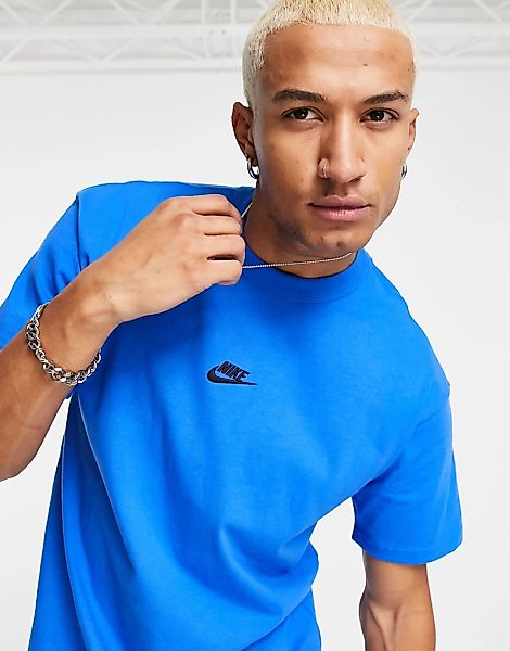 Nike – Premium Essential – Oversize-T-Shirt in Blau günstig online kaufen