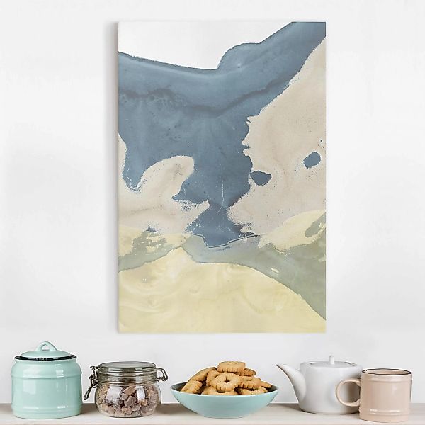 Leinwandbild Abstrakt - Hochformat Ozean und Wüste II günstig online kaufen
