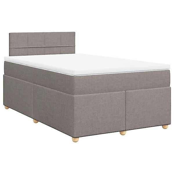 vidaXL Boxspringbett mit Matratze Taupe 120x190 cm Stoff 3288923 günstig online kaufen