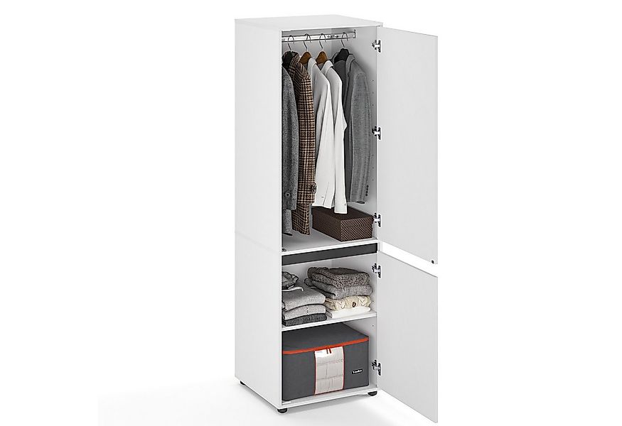 KOMTO Garderobenschrank CUBE 60-90 cm Mit Fächern Schubladen Kleiderschrank günstig online kaufen