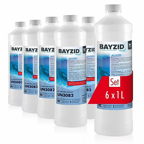 Bayzid Algizid Algenverhütung für Pools 6 x 1l günstig online kaufen