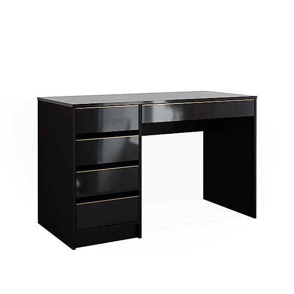 Vicco Schminktisch Sherry Schwarz/Gold/Gold 55 cm ohne Spiegel günstig online kaufen