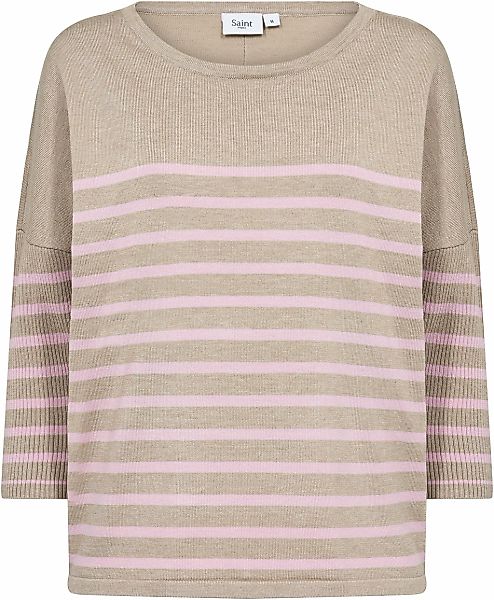 Saint Tropez Strickpullover "MilaSZ R-neck Stripe" günstig online kaufen