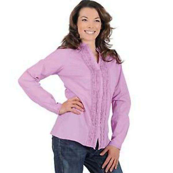 Rüschen-Bluse, pink, Gr. 38 günstig online kaufen