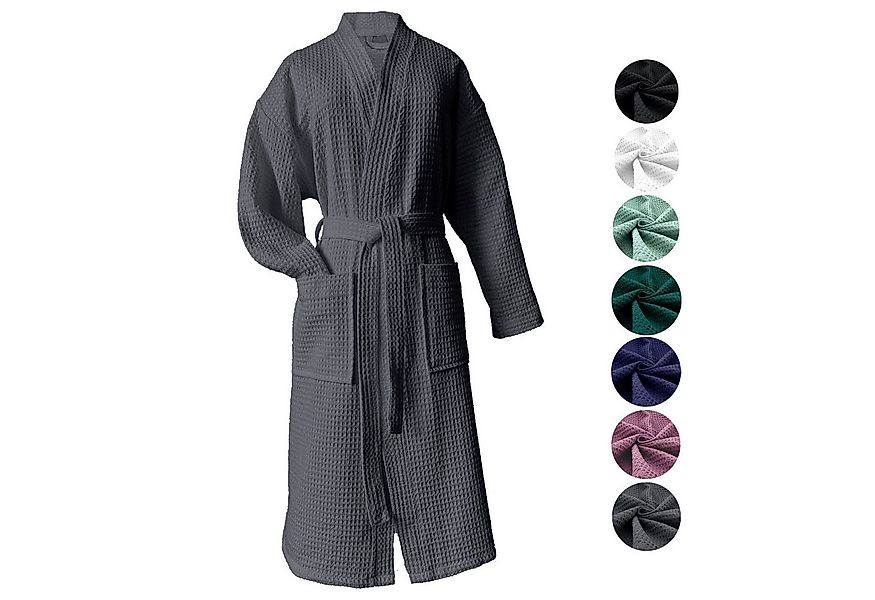 heimtexland Bademantel Reisebademantel Saunamantel Waffelpique Bademantel, günstig online kaufen