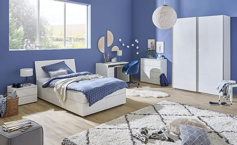 Bett  Canzo ¦ weiß ¦ Maße (cm): B: 126,4 H: 99 T: 202.2 Kindermöbel > Kinde günstig online kaufen