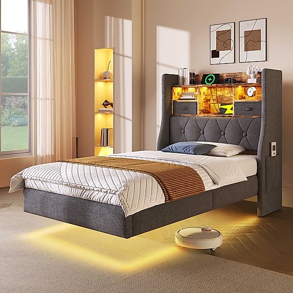 BlingBin Polsterbett Schwebebett (1-tlg., mit LED-Beleuchtung, günstig online kaufen