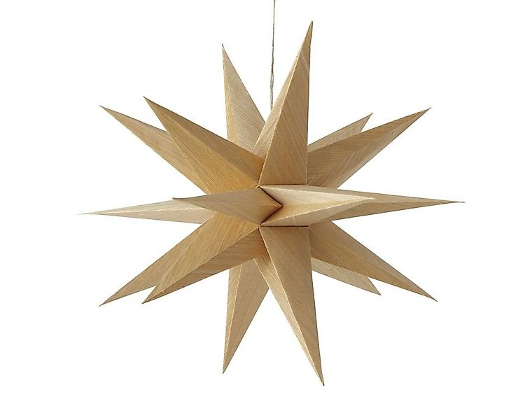 Spetebo Dekostern Papier Weihnachtsstern mit Holz Optik - 40 cm, 1 St., Adv günstig online kaufen