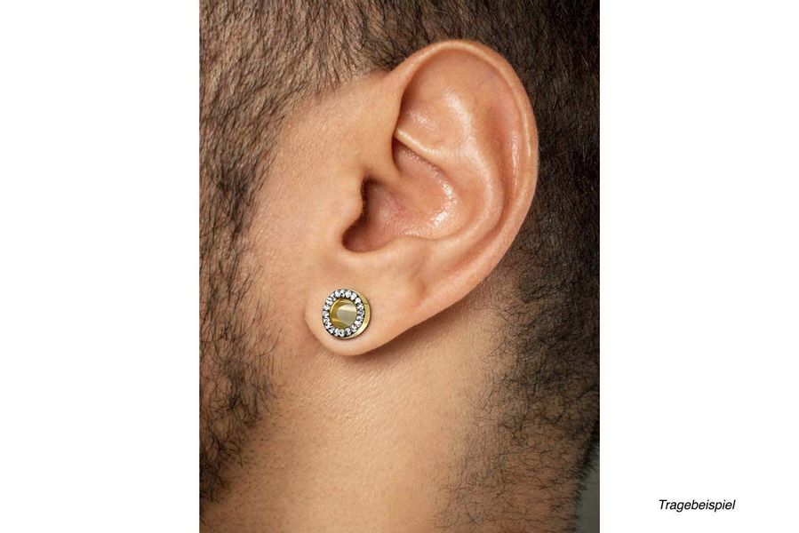 PIERCINGLINE Plug Chirurgenstahl Tunnel KRISTALLRAND EPOXY günstig online kaufen