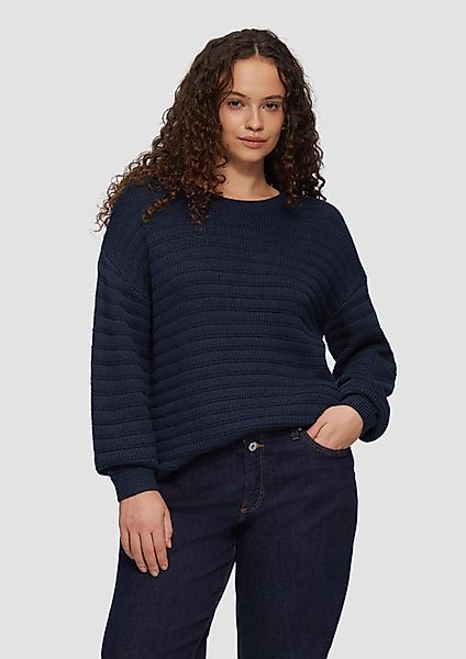 QS Longpullover Strickpullover Strickpullover mit Strukturmuster günstig online kaufen