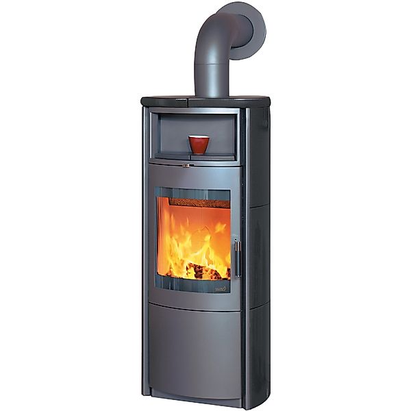 Hark Nika Eco plus Kaminofen Ofenkacheln Meteorschwarz mit Automatik günstig online kaufen