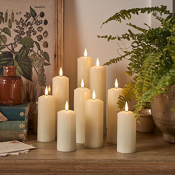 9er Set TruGlow® LED Kerzen Echtwachs mit Fernbedienung günstig online kaufen