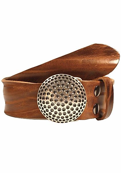 Rettungsring Gürtel Ledergürtel mit austauschbarer Schließe "Golfball Silbe günstig online kaufen