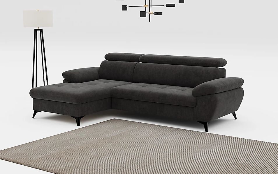 COTTA Ecksofa "Hudson L-Form", mit Kopfteilverstellung, wahlweise mit Bettf günstig online kaufen
