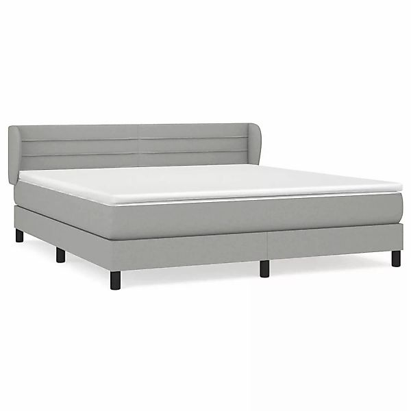 vidaXL Boxspringbett mit Matratze Hellgrau 180x200 cm Stoff1399667 günstig online kaufen