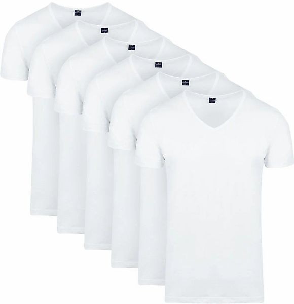 Suitable Vita T-Shirt V-Ausschnitt Weiß 6-Pack - Größe XL günstig online kaufen