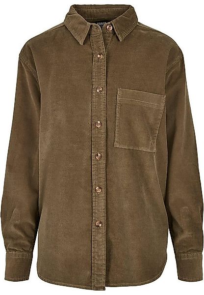 URBAN CLASSICS Langarmhemd Urban Classics Damen Ladies Corduroy Oversized S günstig online kaufen