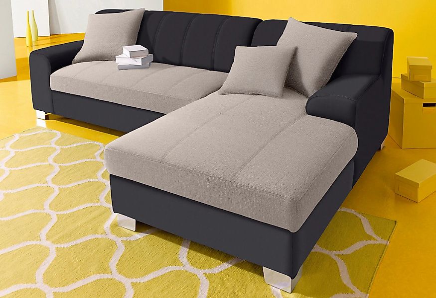 DOMO collection Ecksofa "Turah incl. Zierkissen, moderne Steppung, auch in günstig online kaufen
