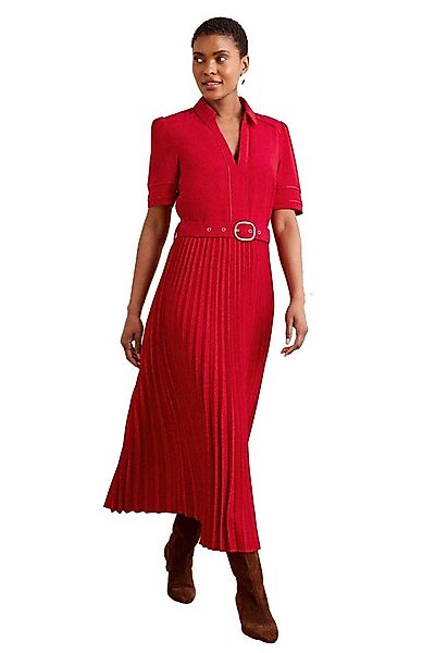 Love & Roses Midikleid Love & Roses Midi-Kleid aus Crêpe mit Gürtel (1-tlg) günstig online kaufen