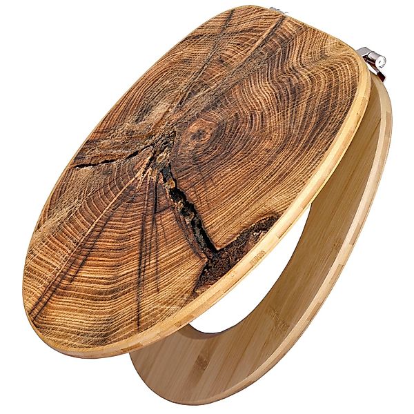 banjado WC-Sitz Bambus Motiv Jahresringe (umweltfreundliches Material, Edel günstig online kaufen