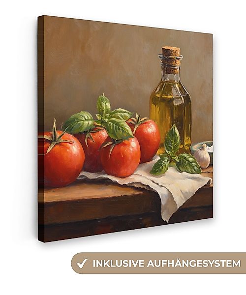 OneMillionCanvasses® Leinwandbild Tomaten - Olivenöl - günstig online kaufen