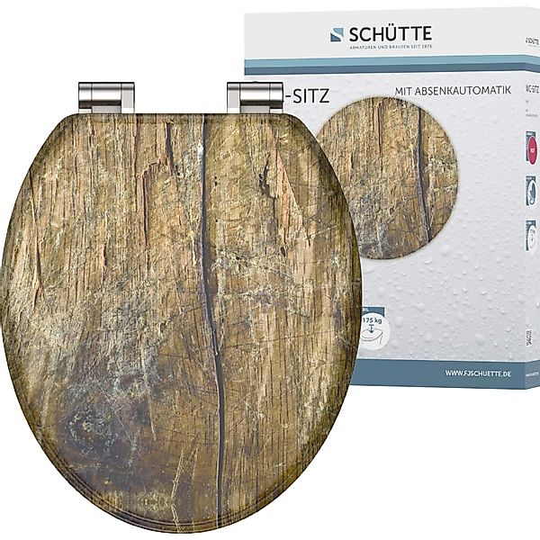Schütte WC-Sitz Solid Wood, mit Absenkautomatik und Holzkern, MDF günstig online kaufen